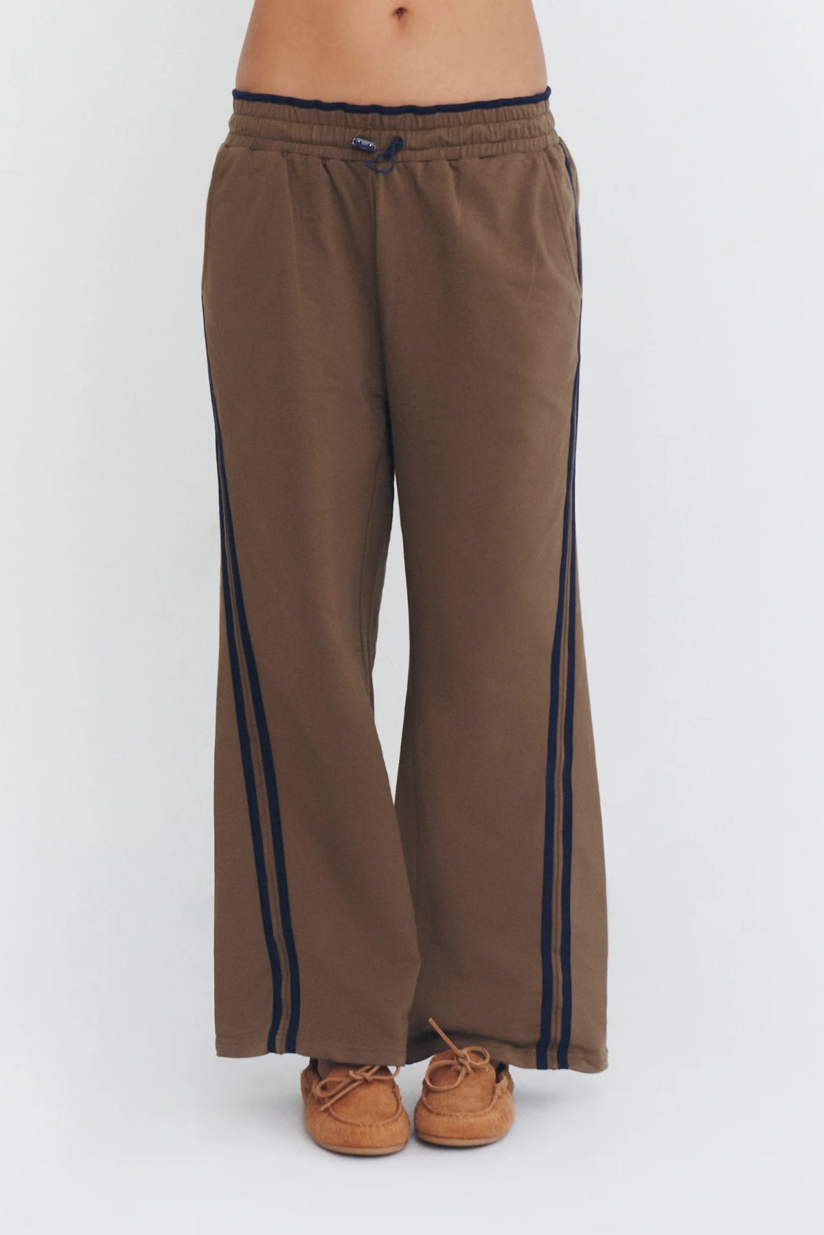 Find Me Now Long Line Diagonal Pant Olive Green Navy