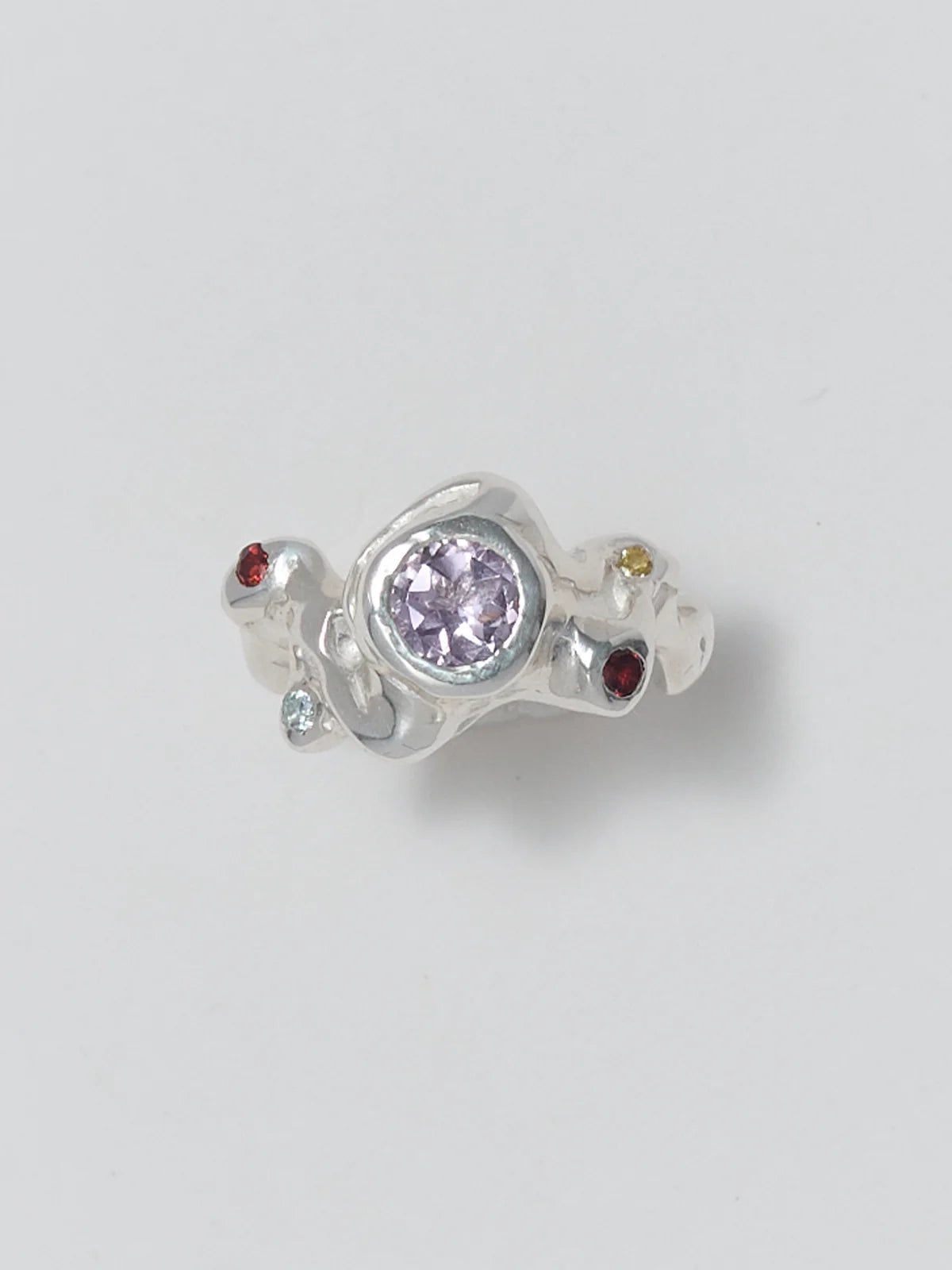 Faris Caldera Ring Sterling Silver/ Pink Amethyst