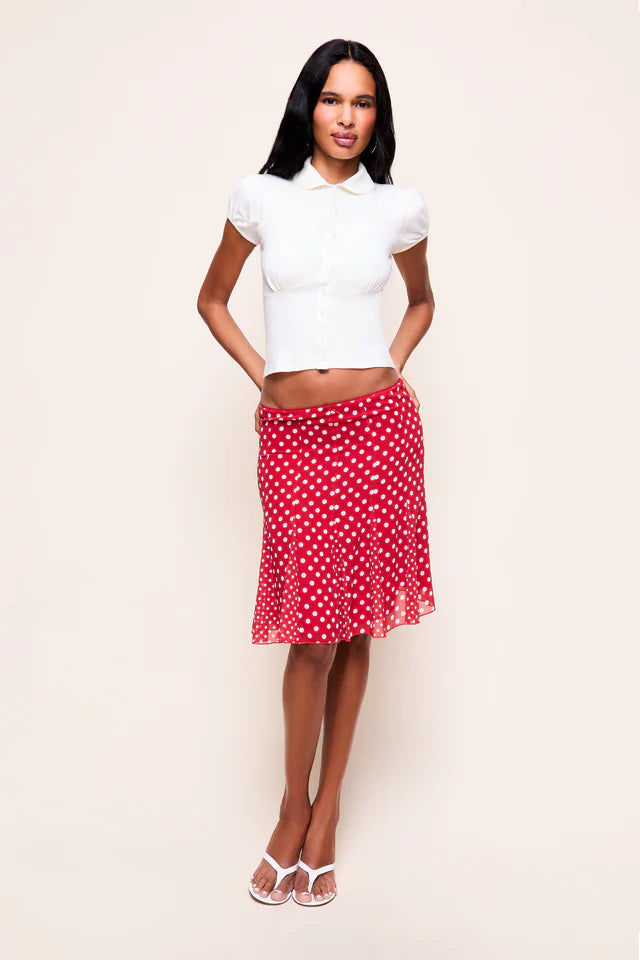 Guzio Liana Knit Top Ivory
