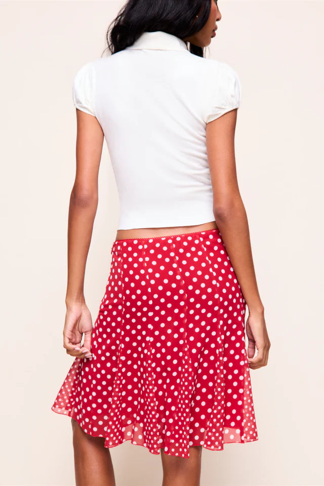 Guzio Liana Knit Top Ivory