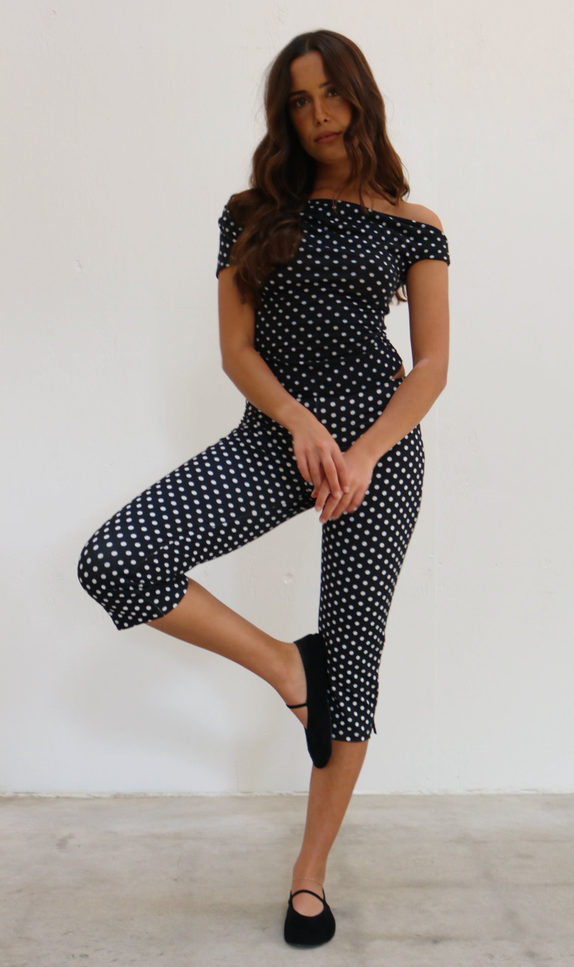 Campbell and Kramer Psyche Capri Black Polka Dot