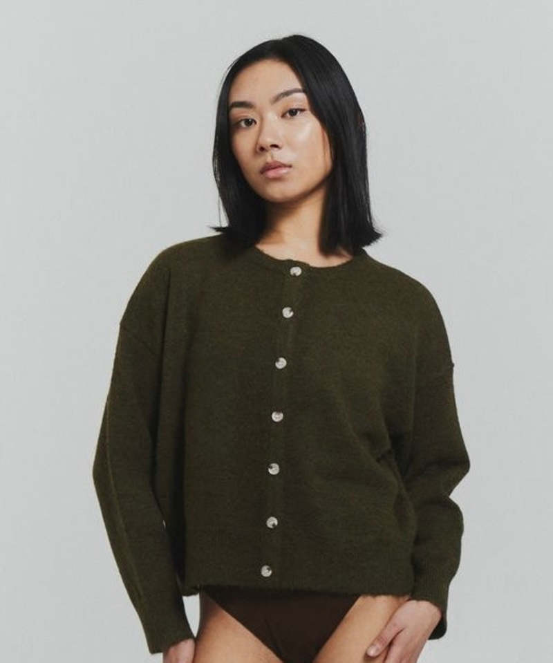 Find Me Now Oversized Knit Cardigan OLIVE GREEN