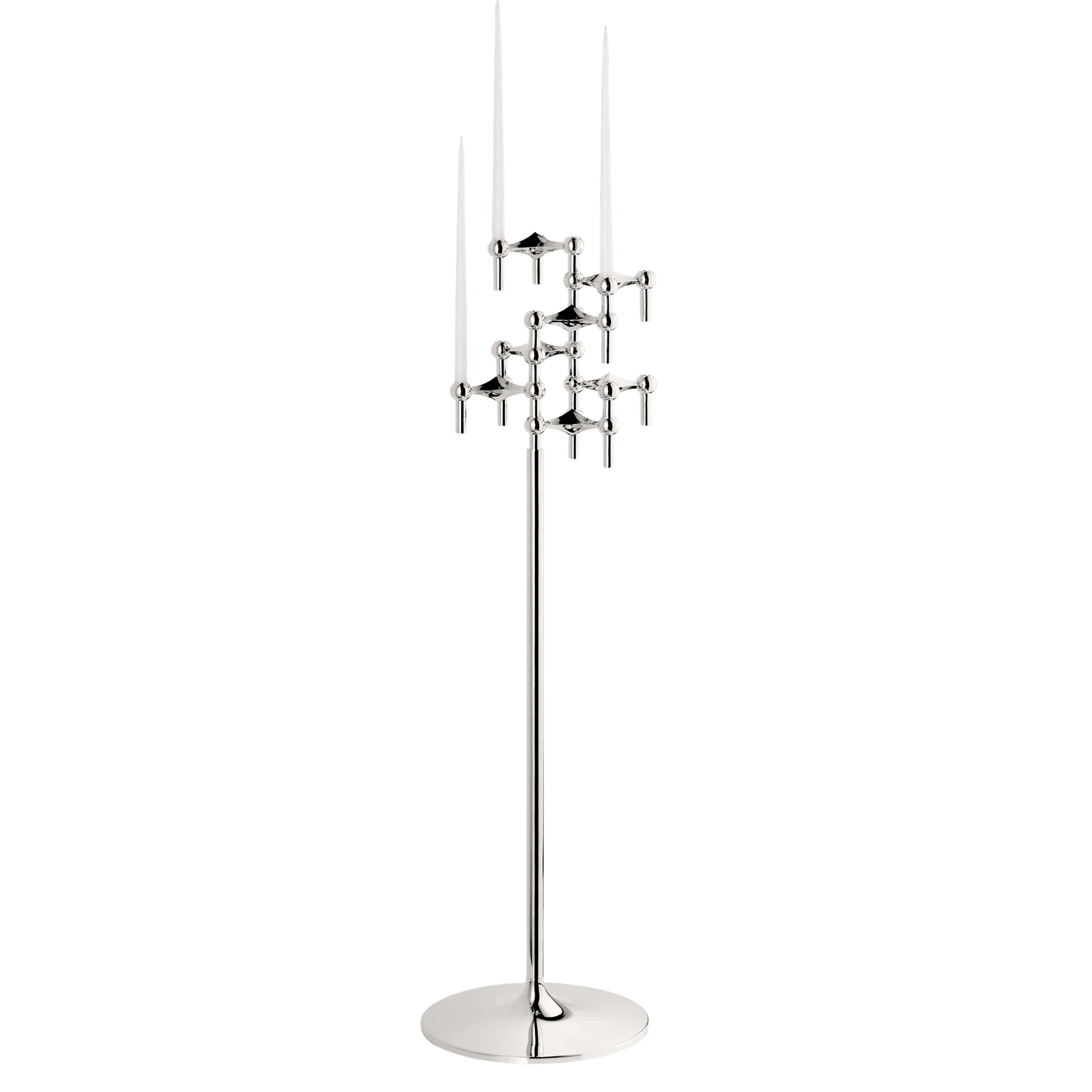 STOFF Nagel Floor Stand with 6 sets of Candle Holders, Chrome-Version 1