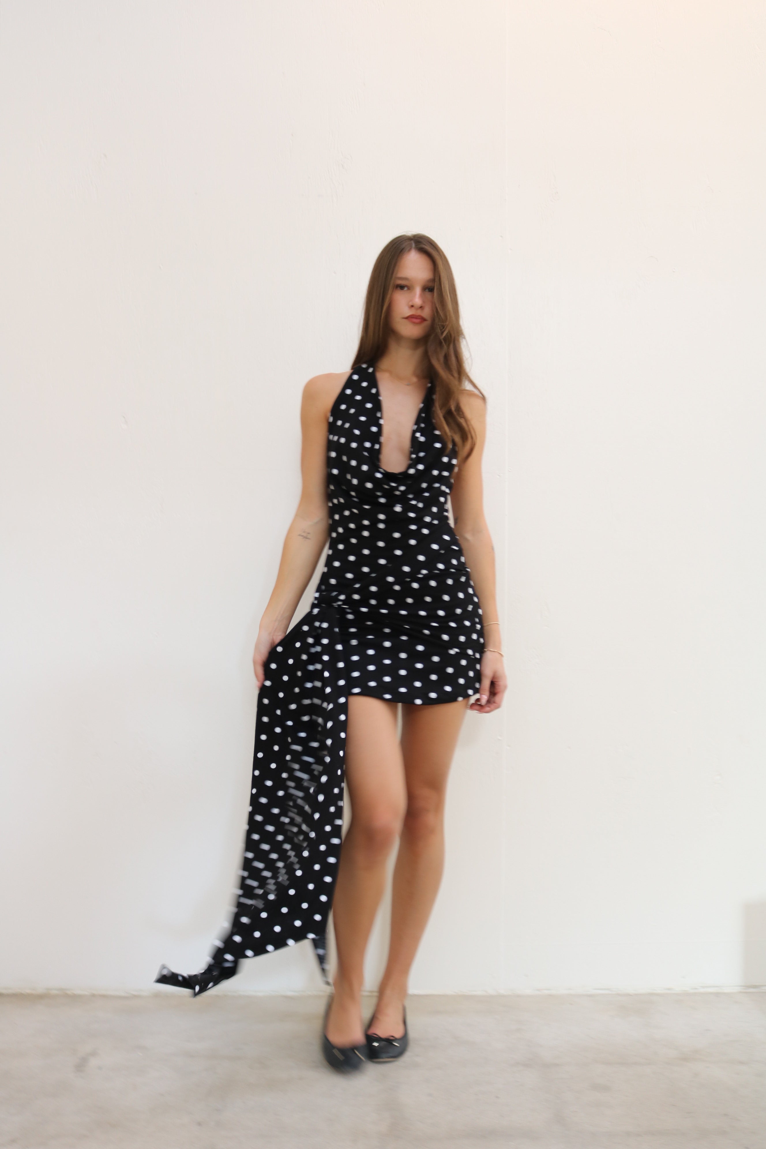 Campbell and Kramer Psyche Dress Black Polka Dot