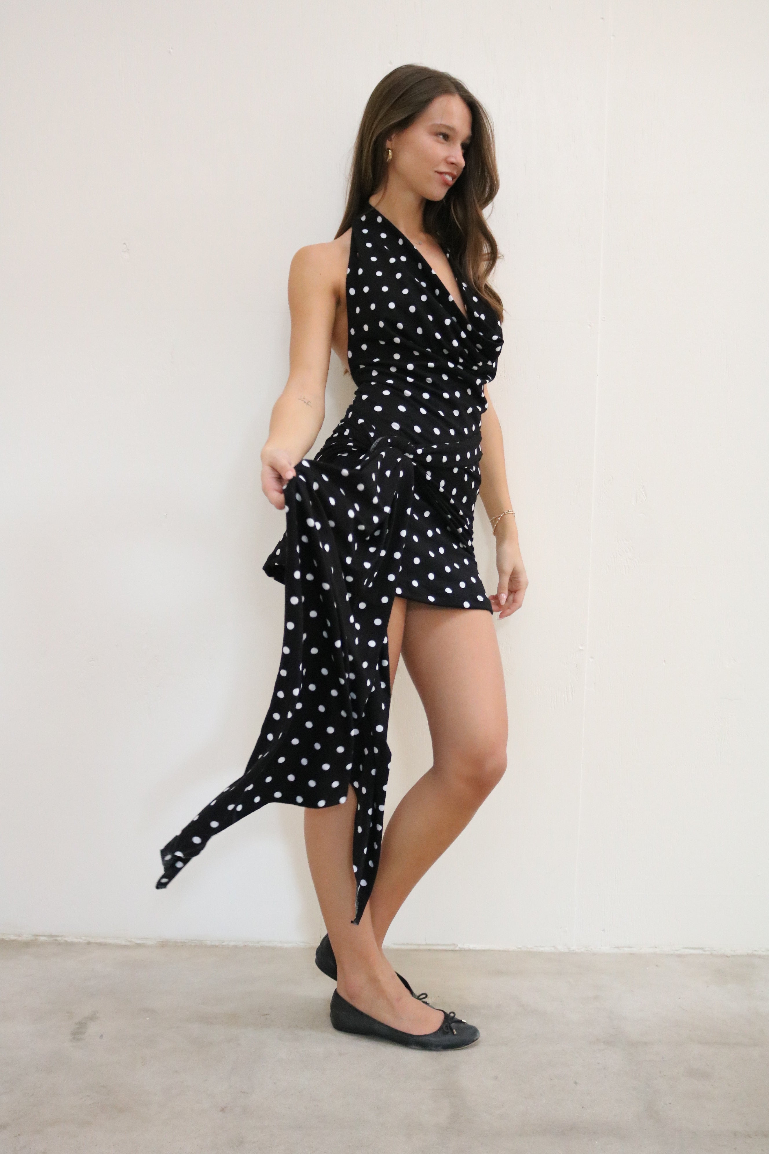 Campbell and Kramer Psyche Dress Black Polka Dot