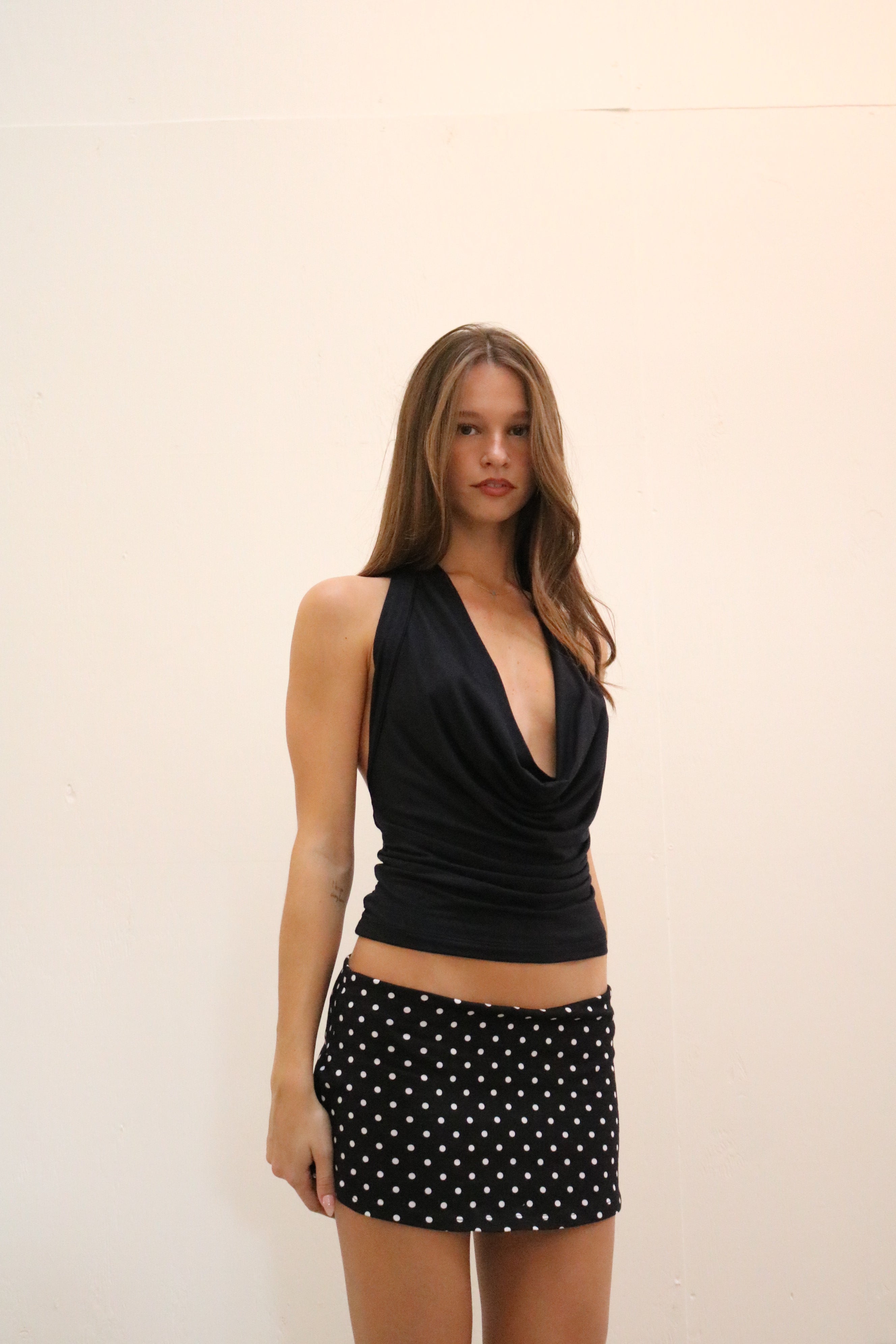 Campbell and Kramer Olympia Skirt Black Polka Dot