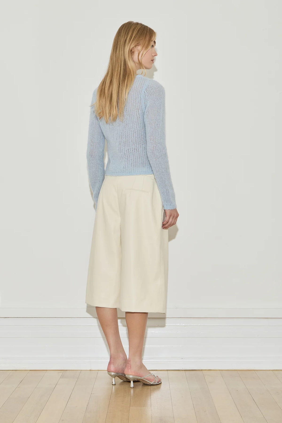 Maison Essentiele Asymmetric Knit Top Dusk Blue