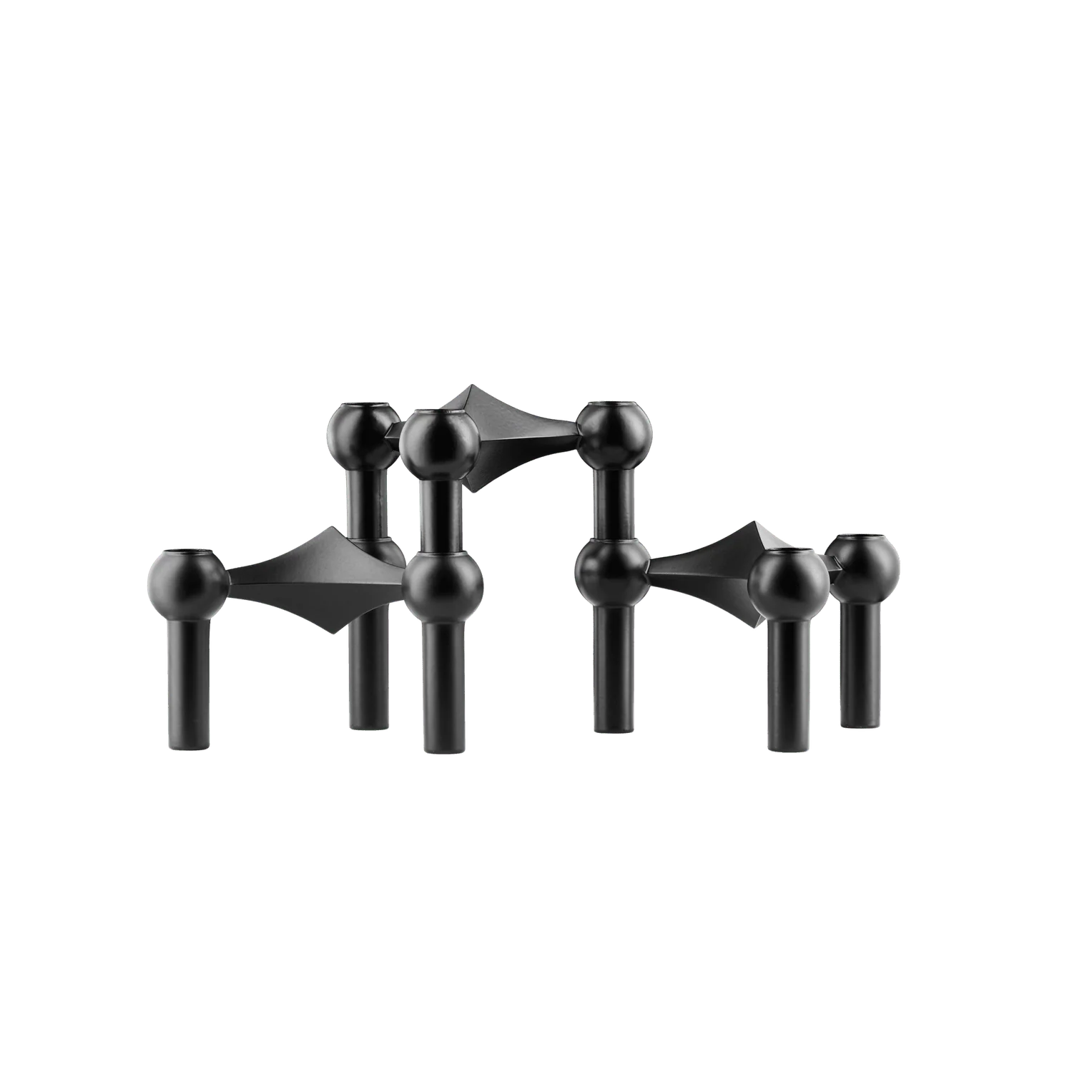 STOFF Nagel Candle Holder, Black Set of 3
