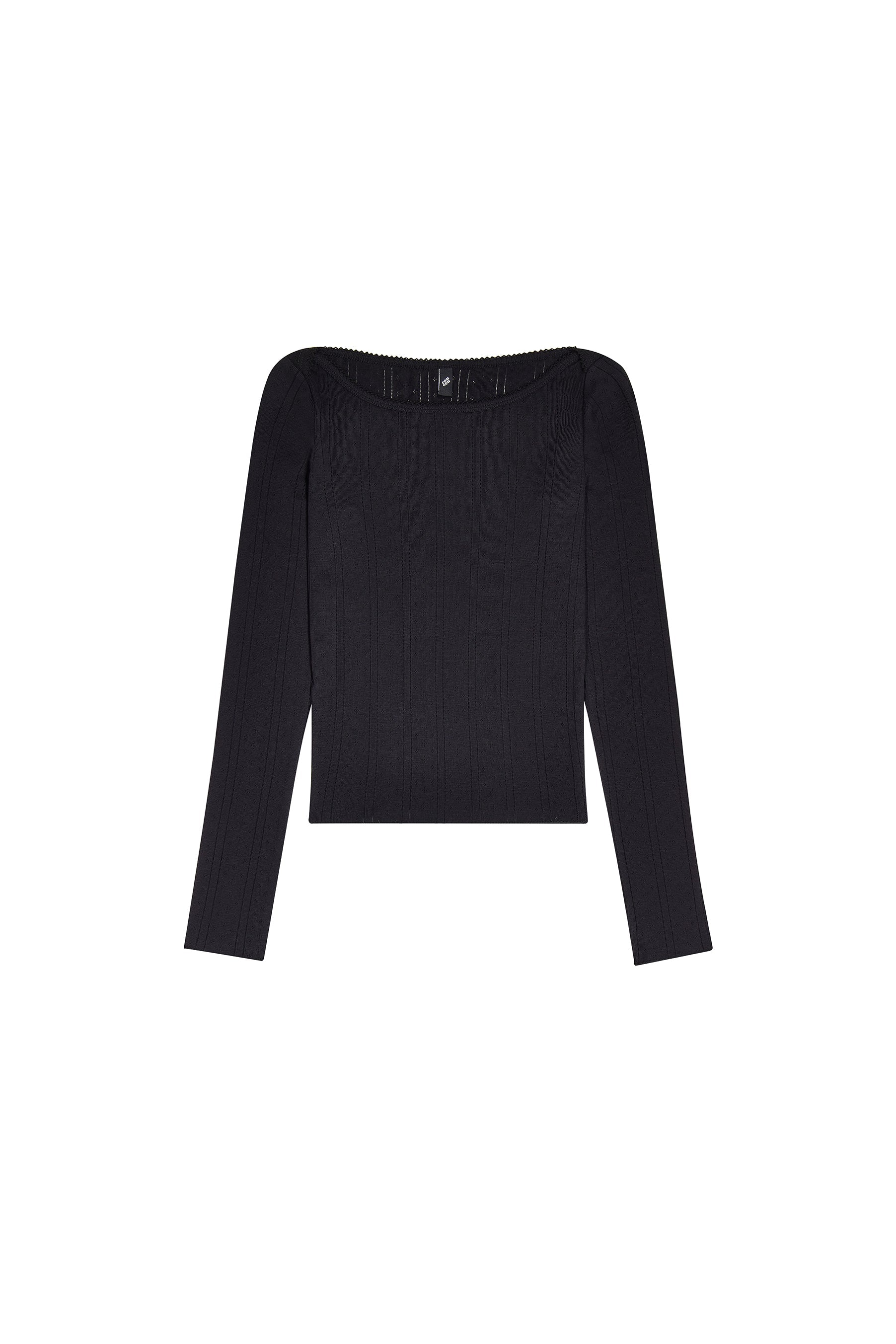 Cou Cou The Bateau Pointelle Black