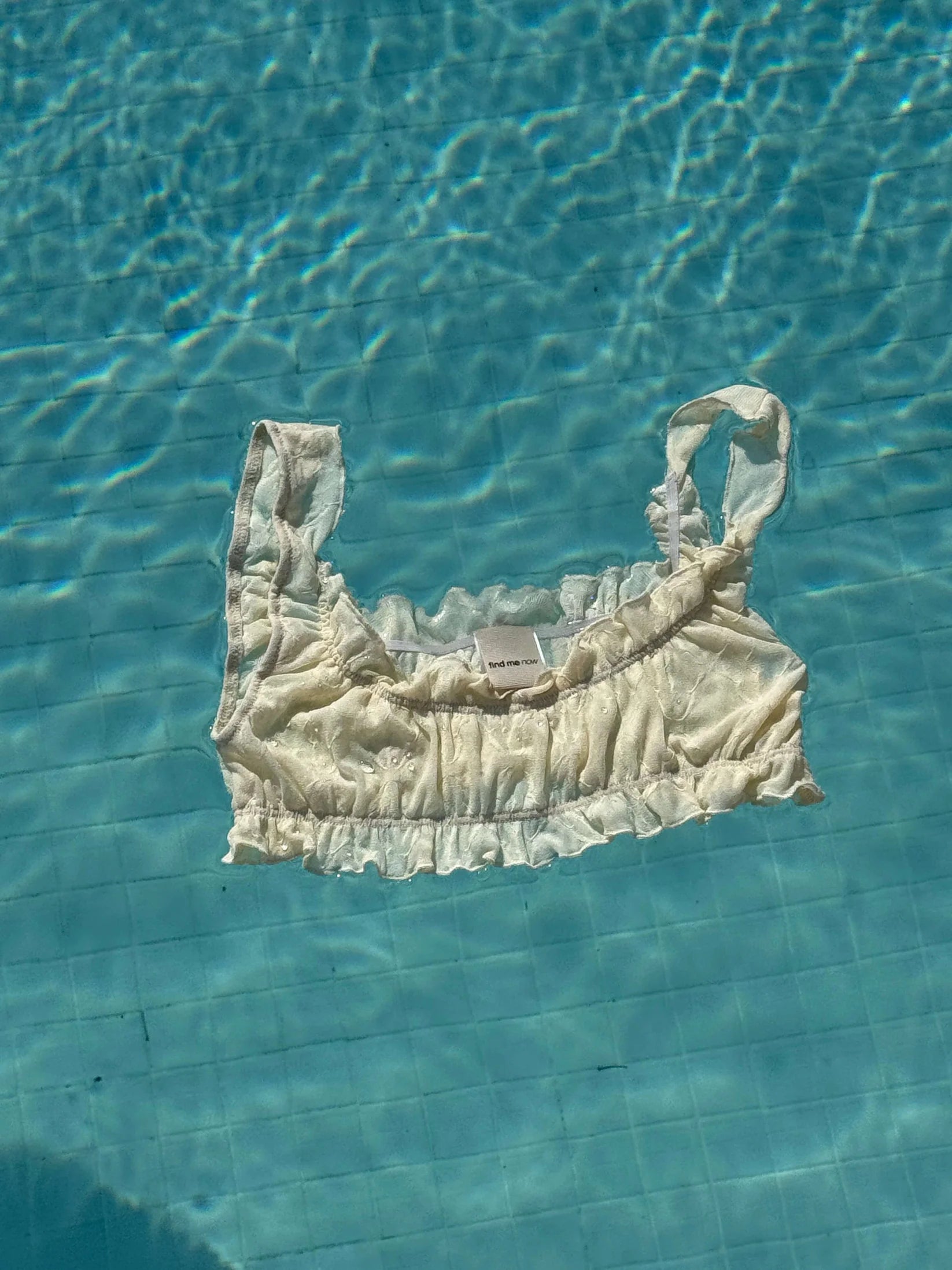 Find Me Now Mariposa Ruffle Bralette CLOUD