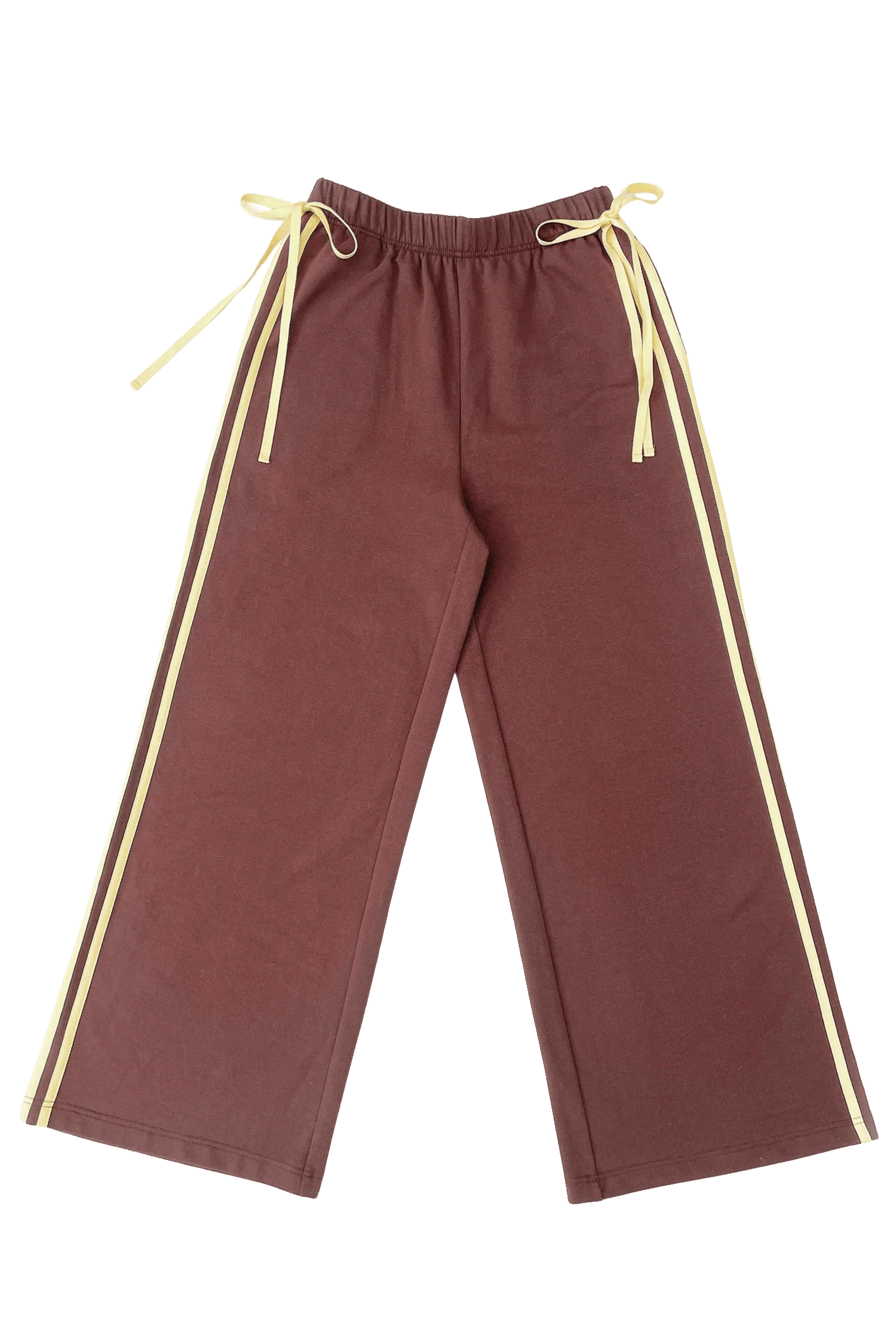 Find Me Now French Tery Bow Jogger Chocolate Butter