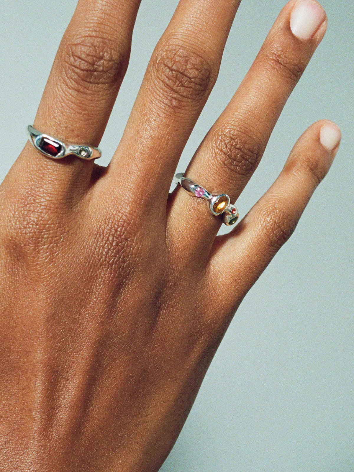 Faris Reina Ring Sterling Silver/ Mixed Gems