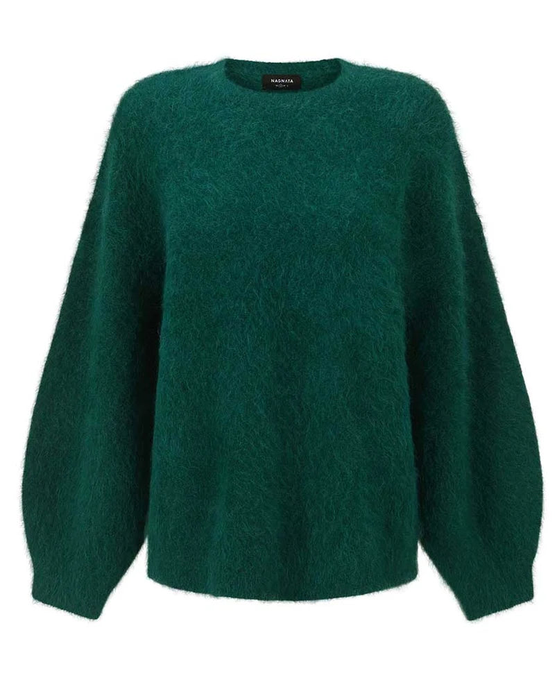 Nagnata Brushed Alpaca Sweater Kelp