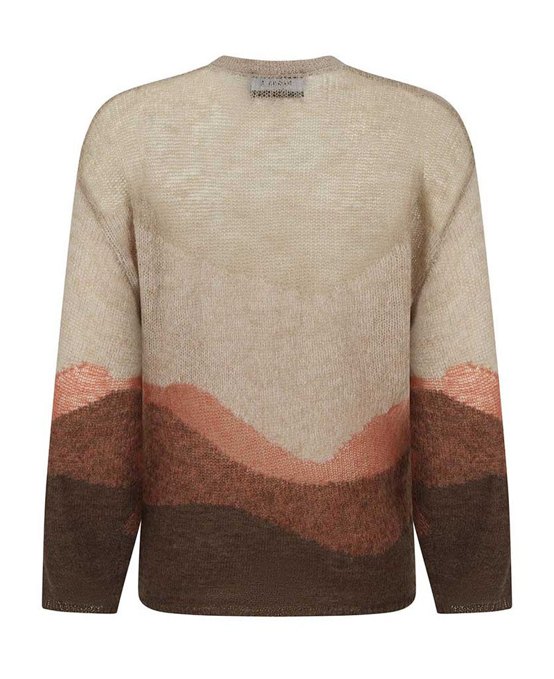 Nagnata Open Knit Horizon Sweater Sepia