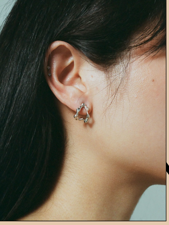 Faris Zelda Lava Dua Earring Sterling Silver