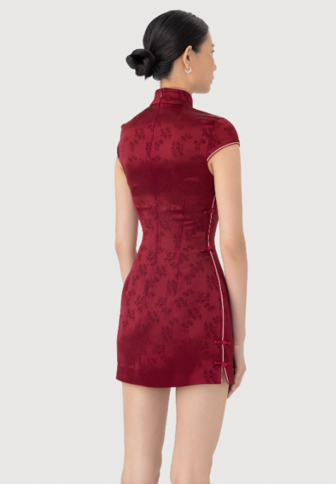 Sau Lee Soren Ren Dress Red Sangria