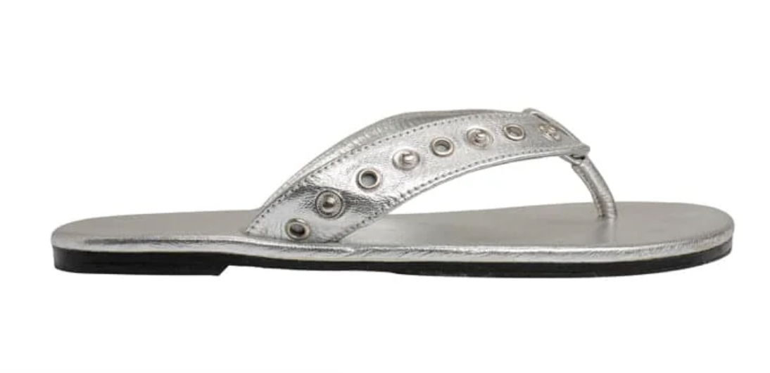Bali Tailor The Iro Studded Thong | Silver
