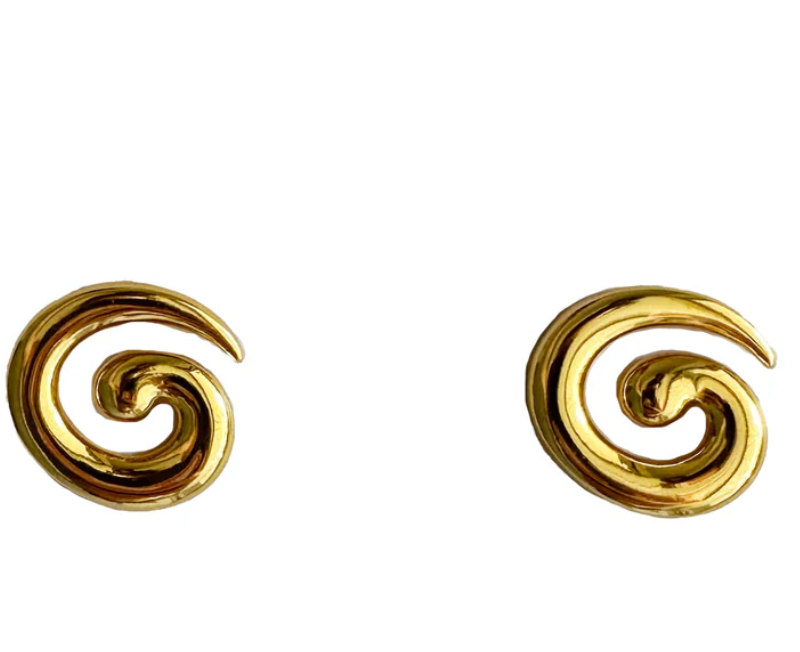 Briwok Mini Swirl Earrings Gold