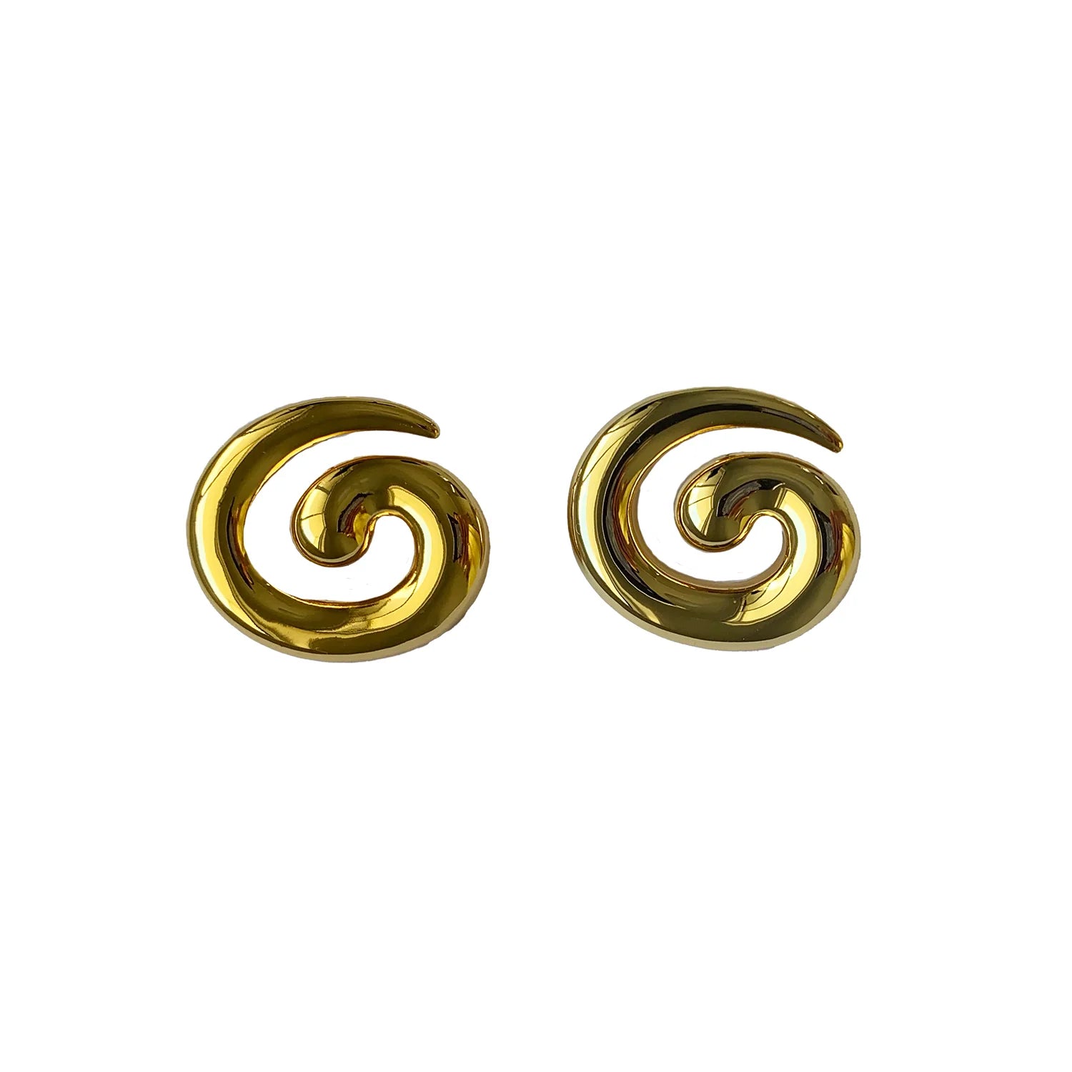Briwok Swirl Earrings Gold