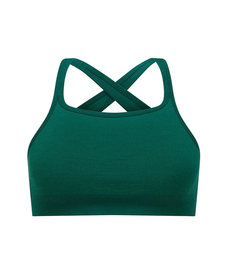 Nagnata Cross Back Wool Bralet Kelp