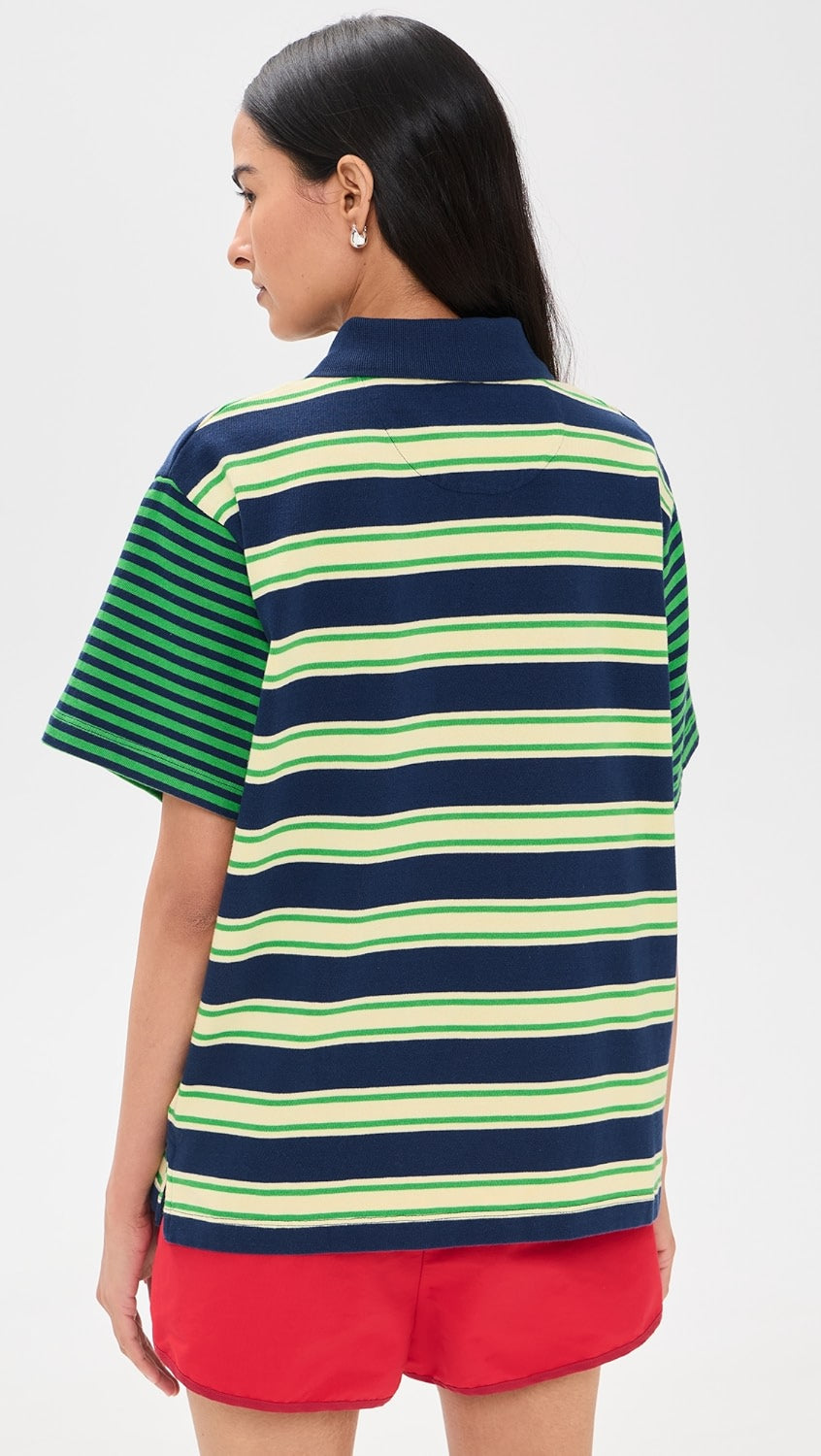 Damson Madder Zia Rugby Shirt Mix Stripe