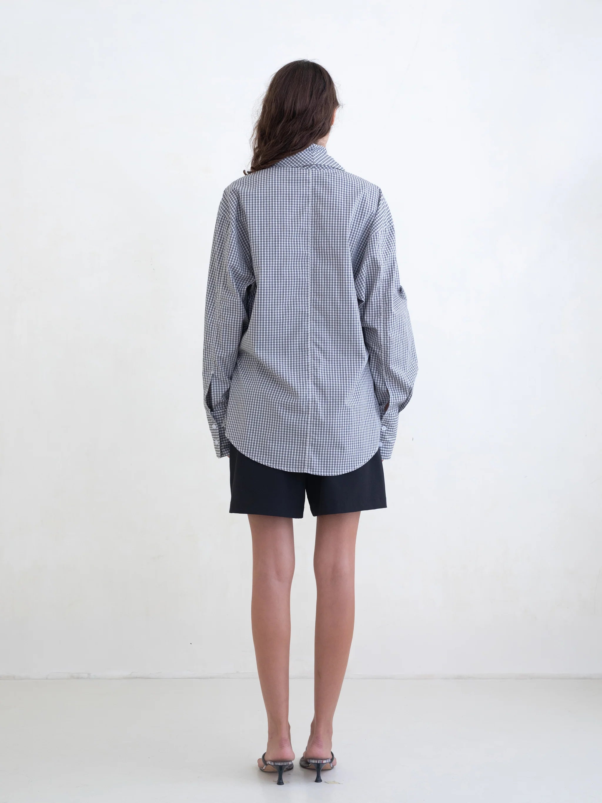 Bella Anna Leandra Shirt Black Plaid