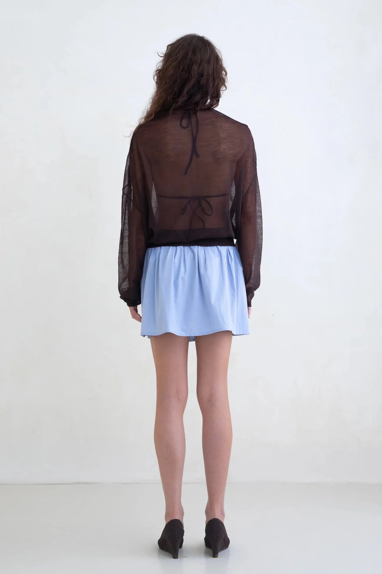 Bella Anna Rhea Mini Skirt Powder Blue