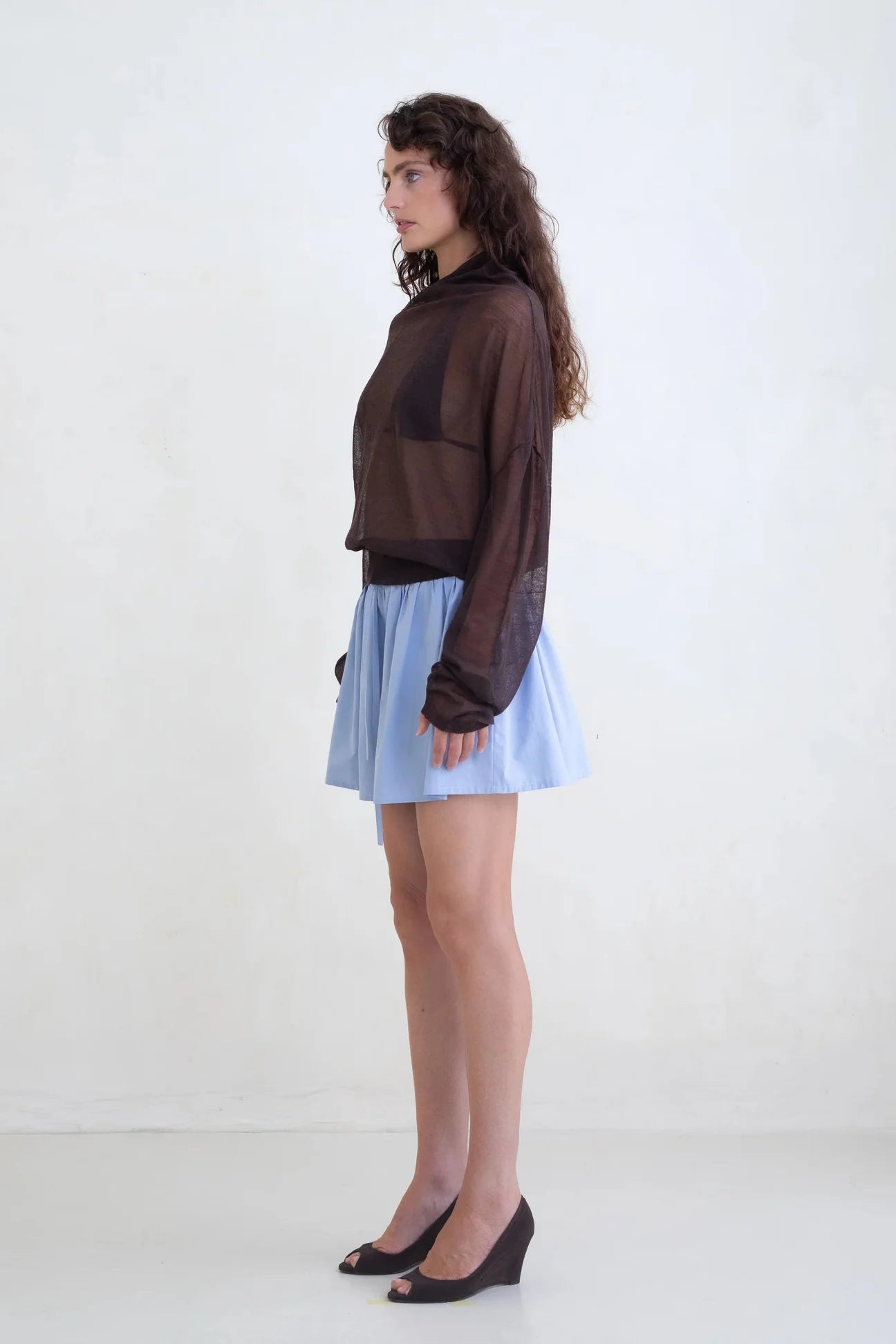 Bella Anna Rhea Mini Skirt Powder Blue