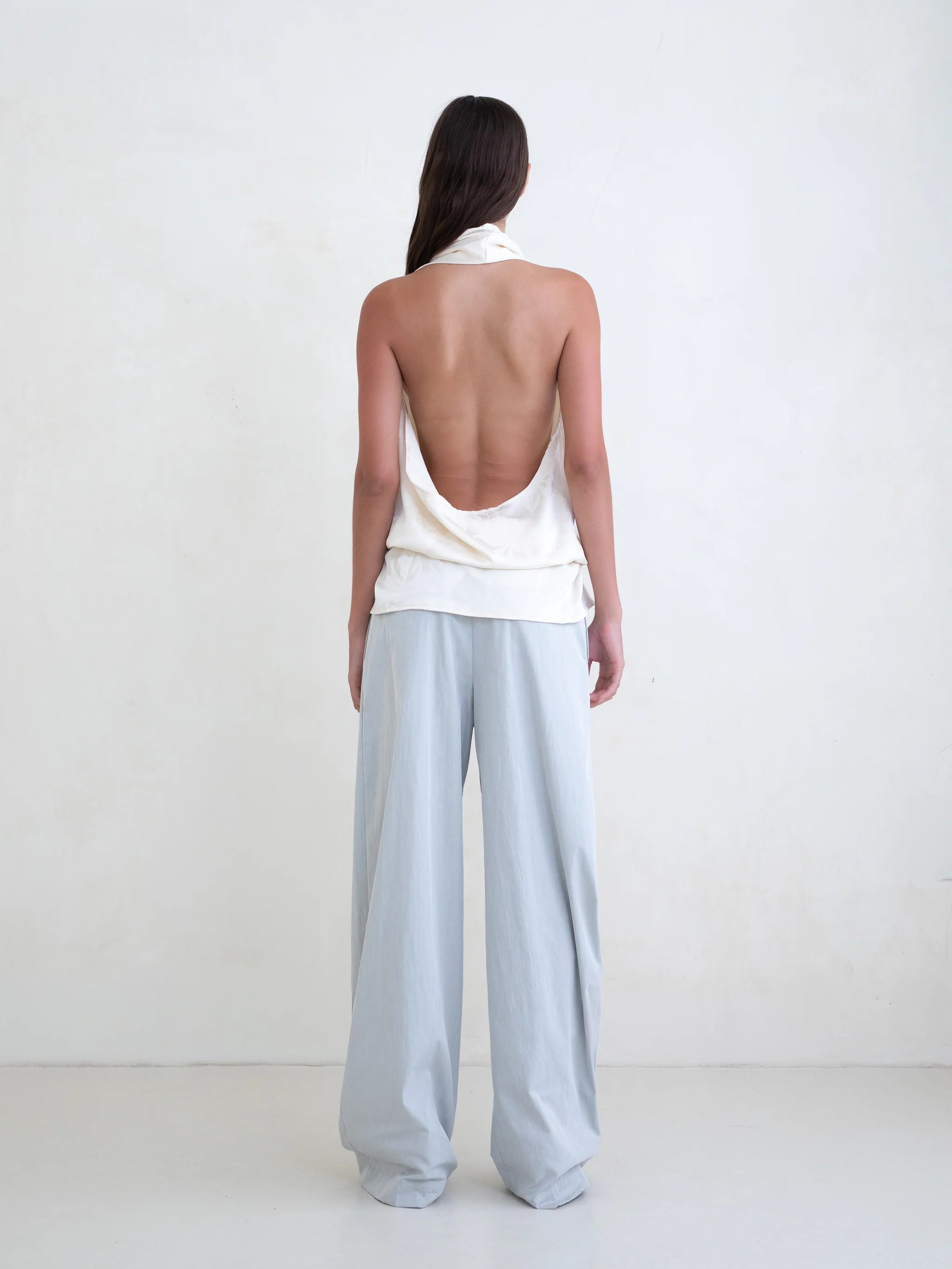 Belle Anna Spiral Top Ivory Jacquard